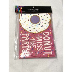 10 count brother sister design studio donuts birthday party invitations